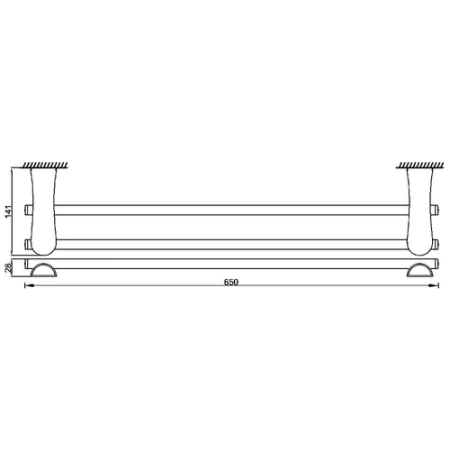 Полотенцедержатель двойной RUSH Luson LU16532A